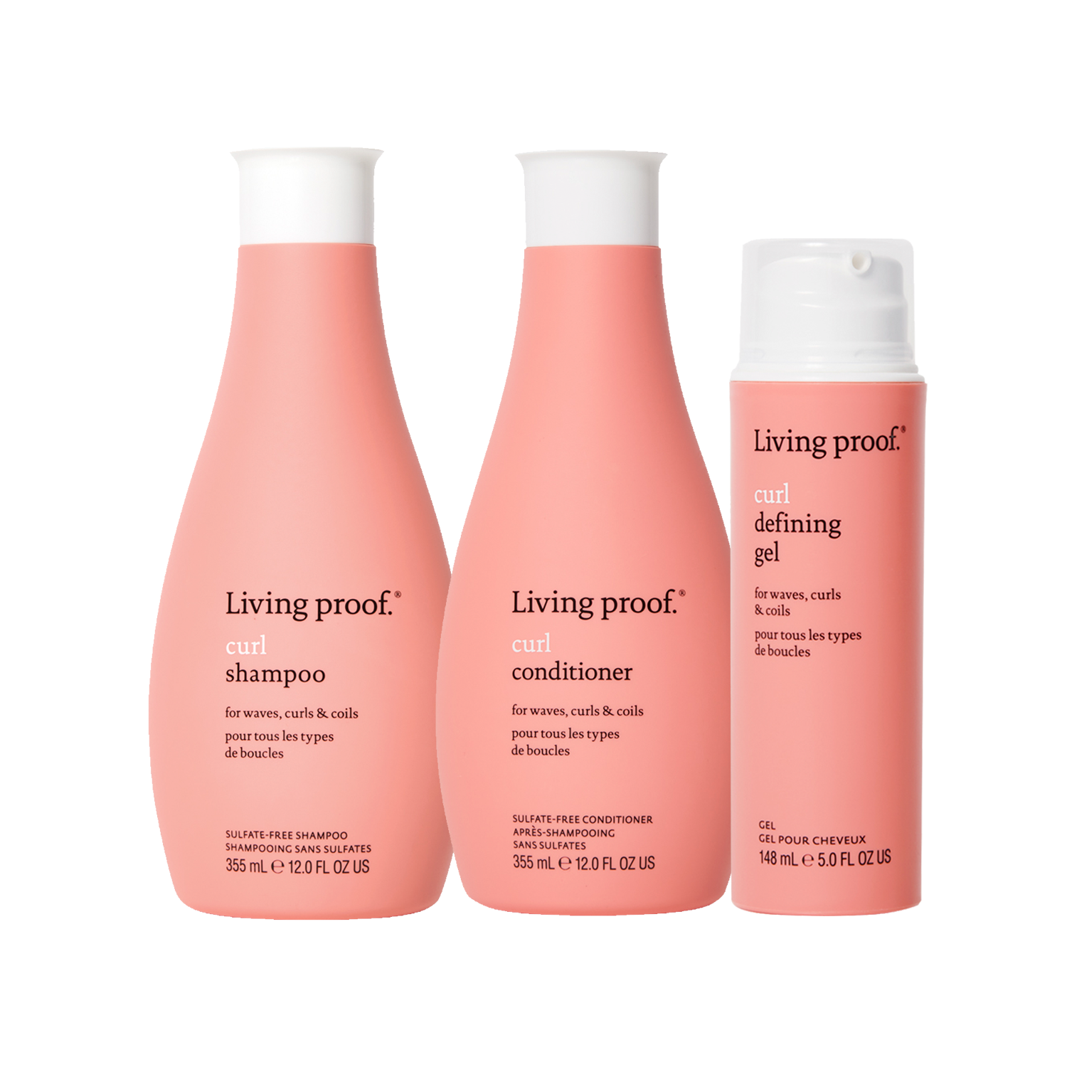 Set Curl Shampoo, Acondicionador y Gel - Cabello rizado