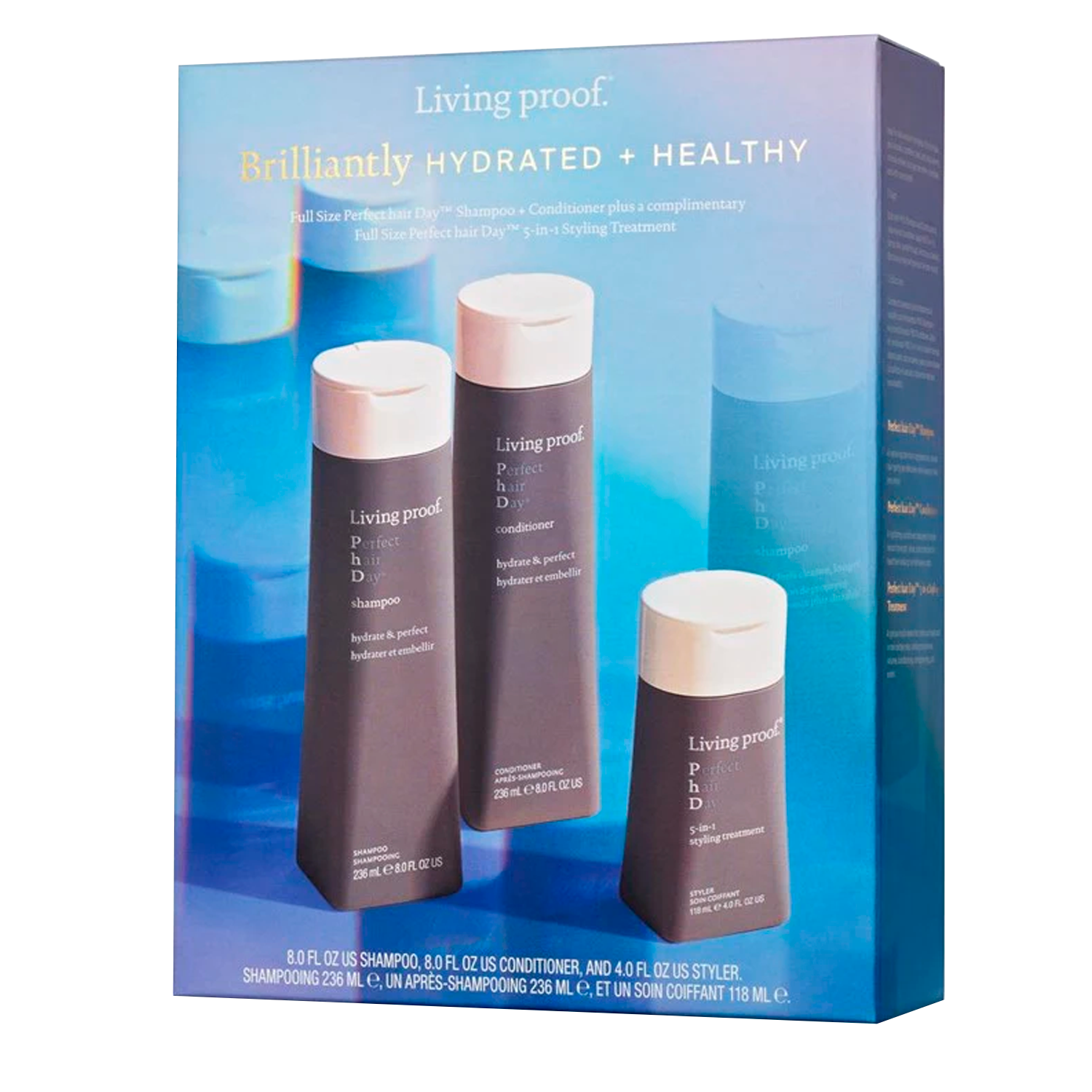 PHD Brilliantly - Shampoo, acondicionador y Crema de Peinado