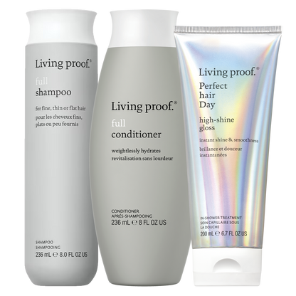 Set Full Shampoo, Acondicionador y high-shine gloss