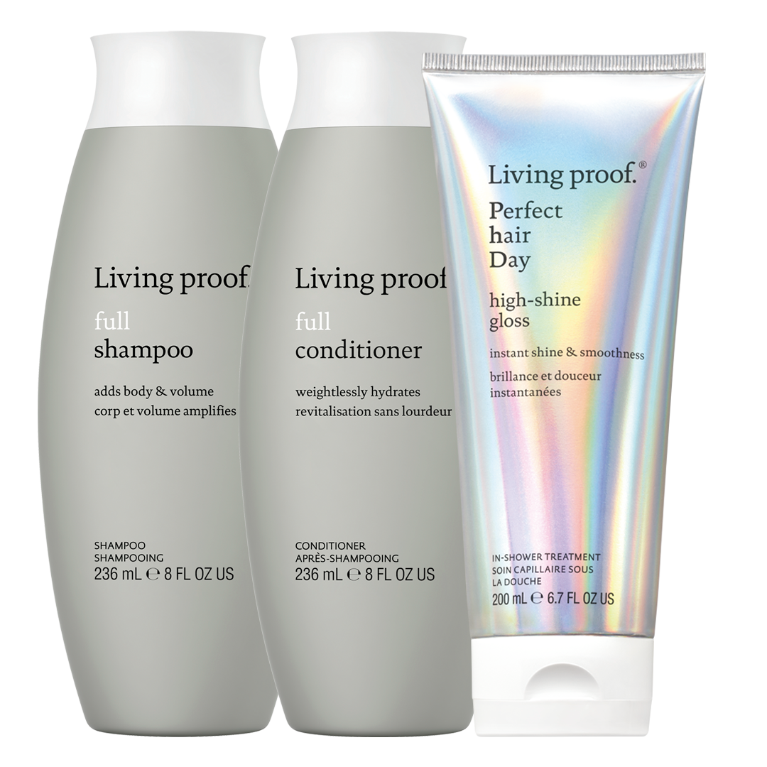 Set Full Shampoo, Acondicionador y high-shine gloss
